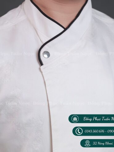 Áo bếp dài tay màu trắng 08