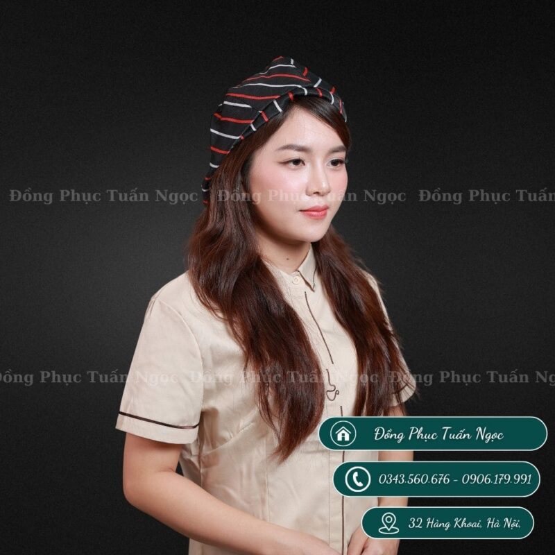 Mũ nhân viên chóp cao màu đen 10 - 1