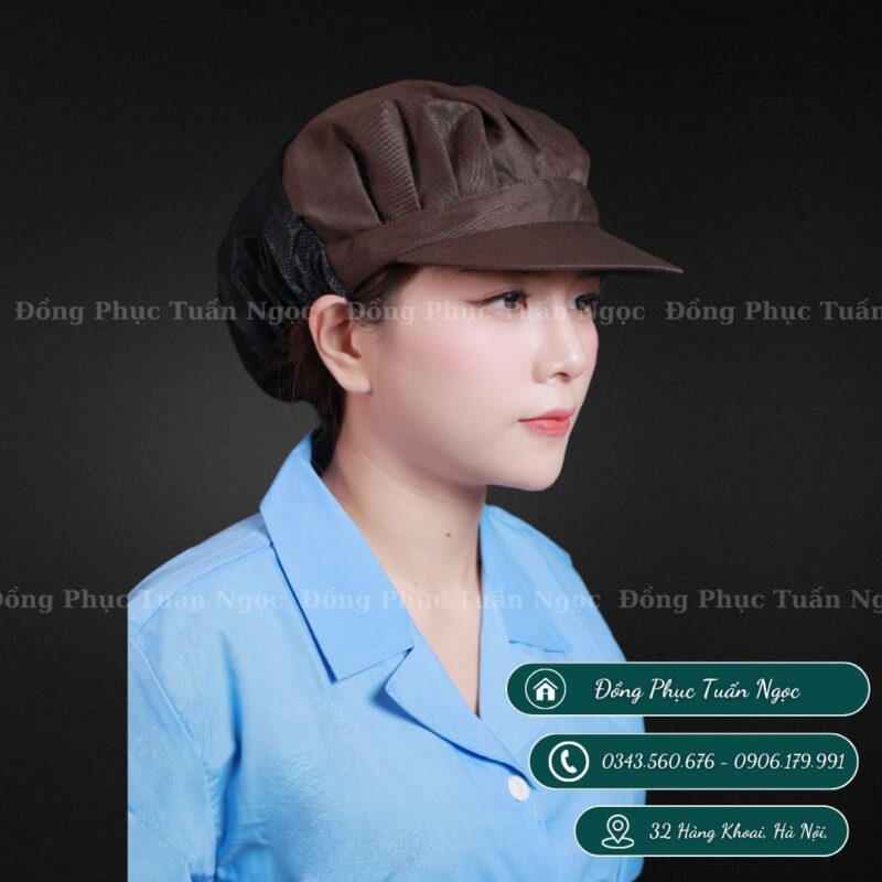 Mũ nhân viên màu nâu 02