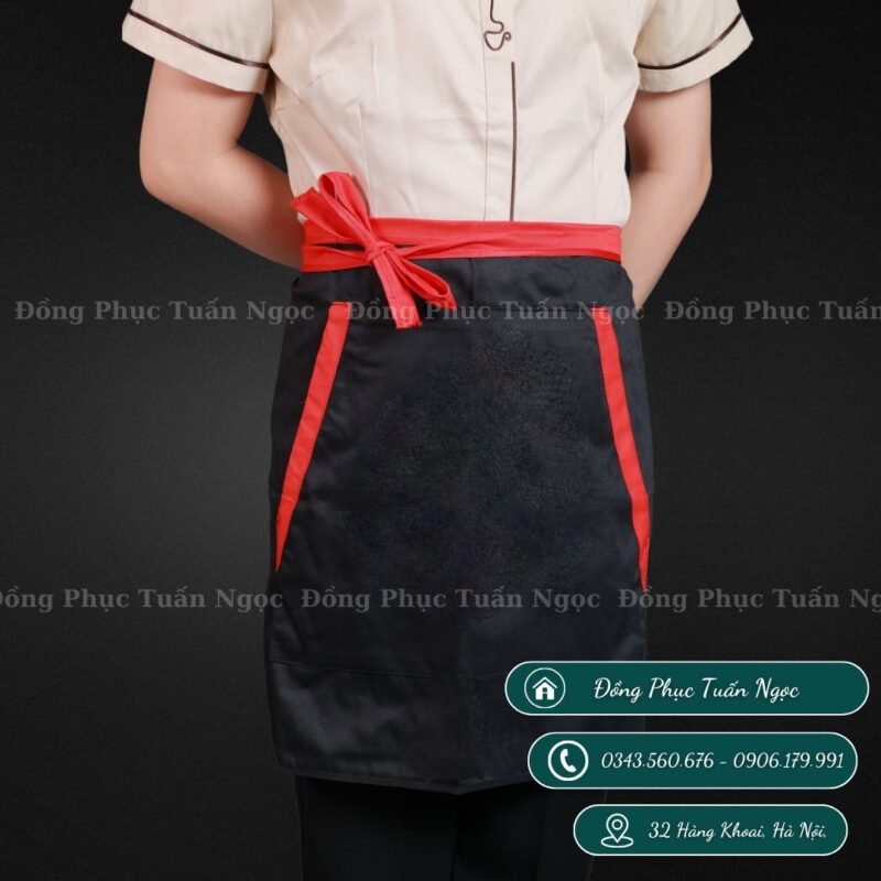 Tạp dề chung túi hai bên mẫu 04