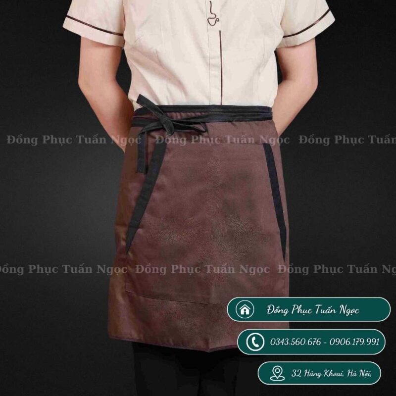 Tạp dề chung túi hai bên mẫu 02