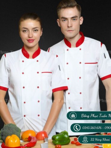 Áo bếp ngắn tay 38