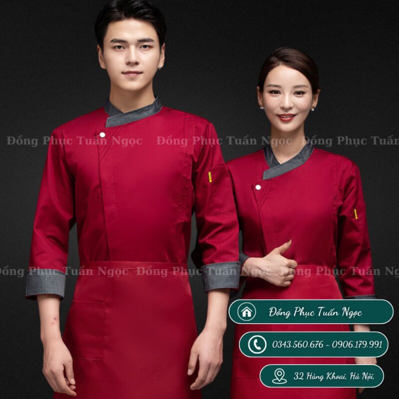 Áo bếp dài tay mẫu 26 - 2