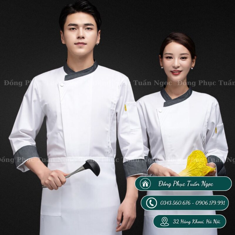 Áo bếp dài tay mẫu 26 - 4