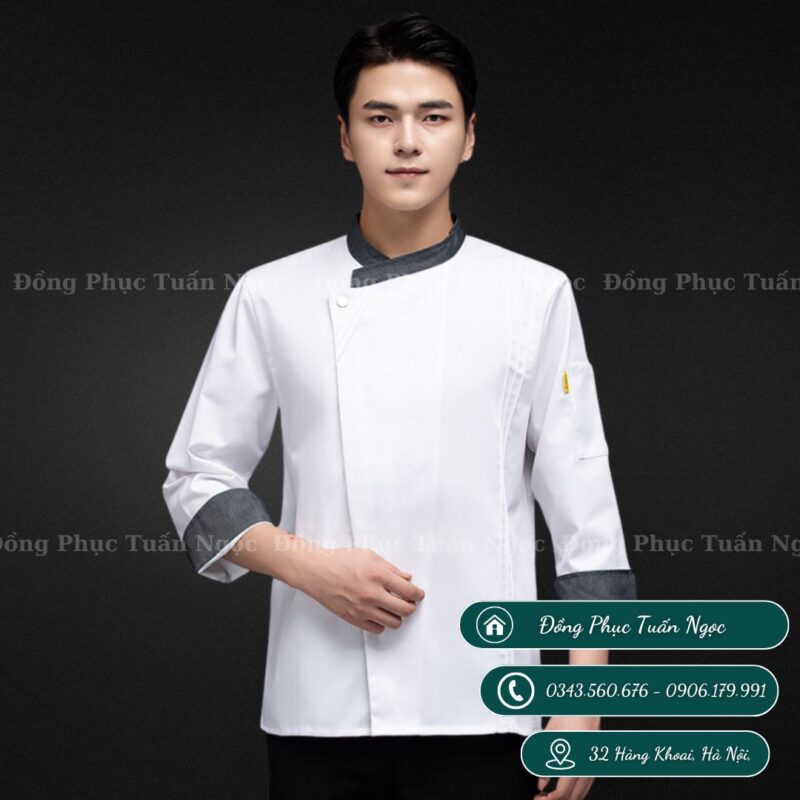 Áo bếp dài tay mẫu 26 - 5