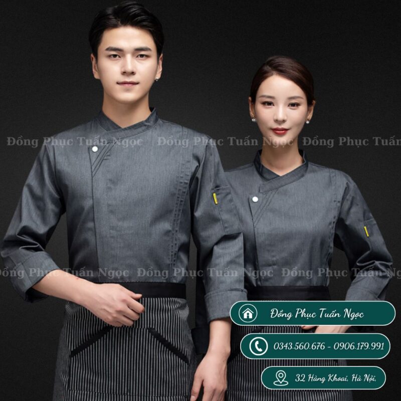 Áo bếp dài tay mẫu 26 - 6