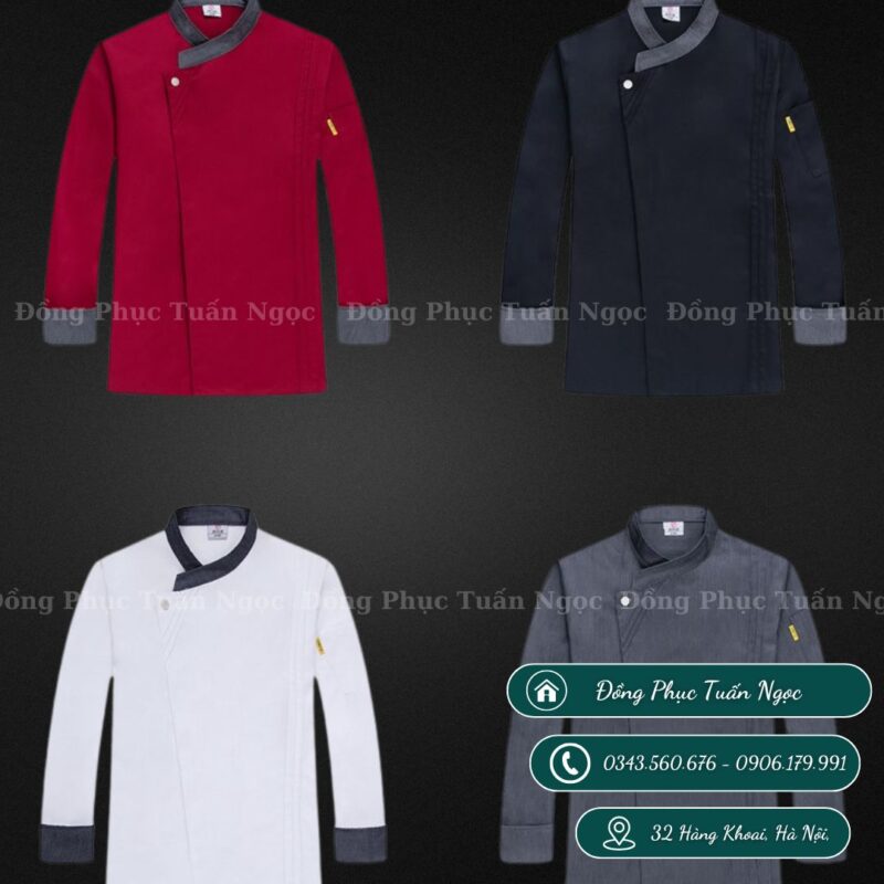 Áo bếp dài tay mẫu 26 - 1