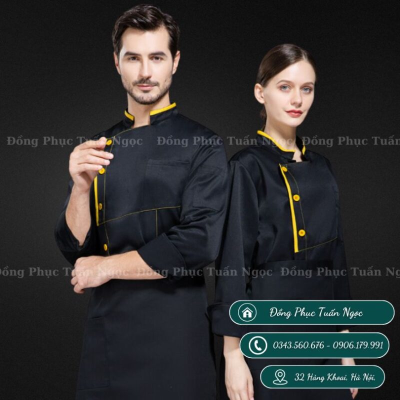 Áo bếp dài tay mẫu 28 - 1