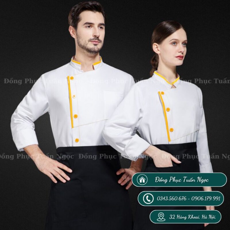 Áo bếp dài tay mẫu 28 - 2