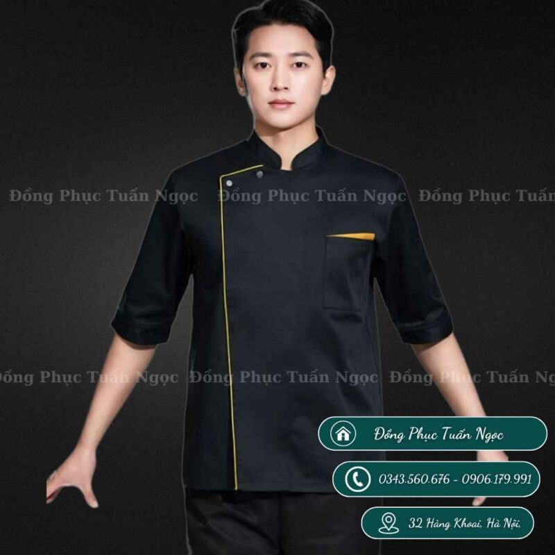 Áo bếp ngắn tay mẫu 22 -1