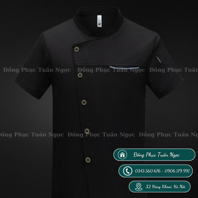 Áo bếp ngắn tay mẫu 24 - 5