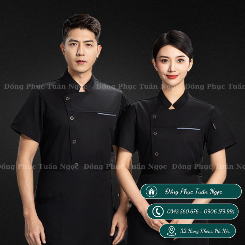 Áo bếp ngắn tay mẫu 24 - 4