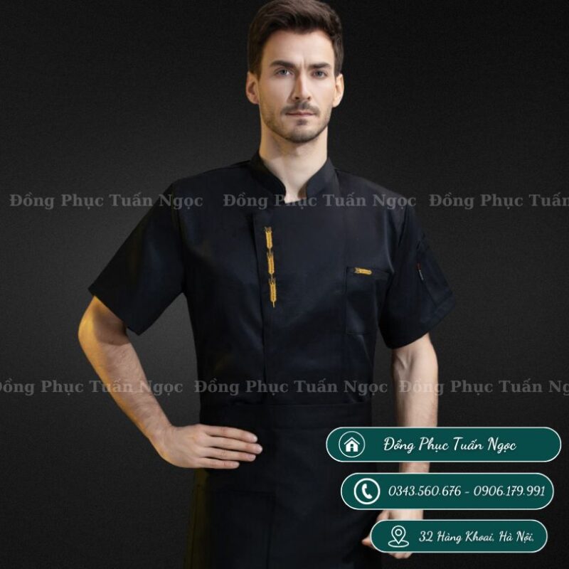 Áo bếp ngắn tay mẫu 30 - 2