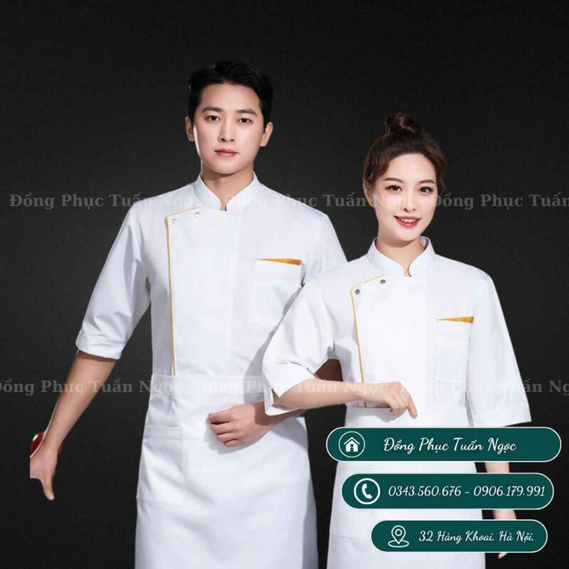 Áo bếp ngắn tay mẫu 22 - 4