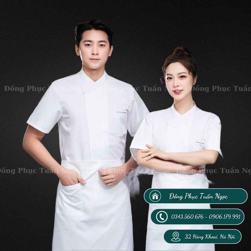 Áo bếp ngắn tay mẫu 23 - 1