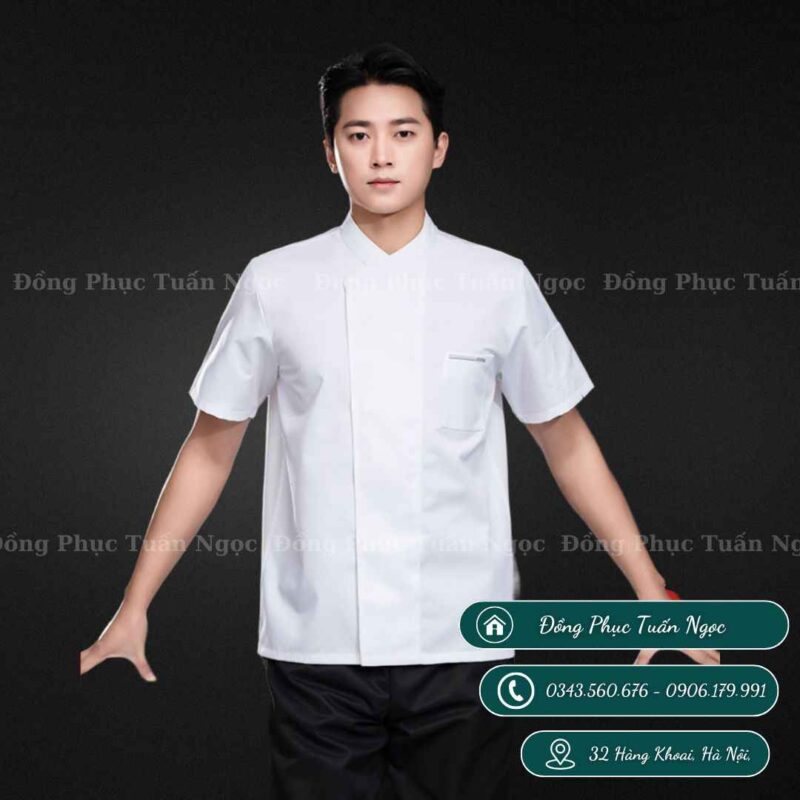 Áo bếp ngắn tay mẫu 23 - 2