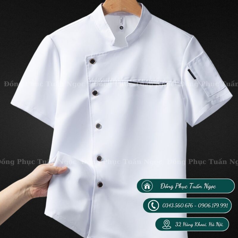 Áo bếp ngắn tay mẫu 24 - 3