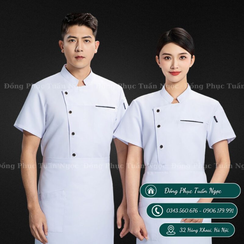 Áo bếp ngắn tay mẫu 24 - 1