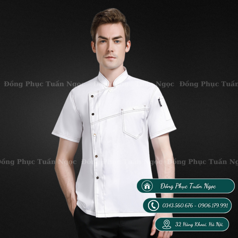 Áo bếp ngắn tay mẫu 25 - 3