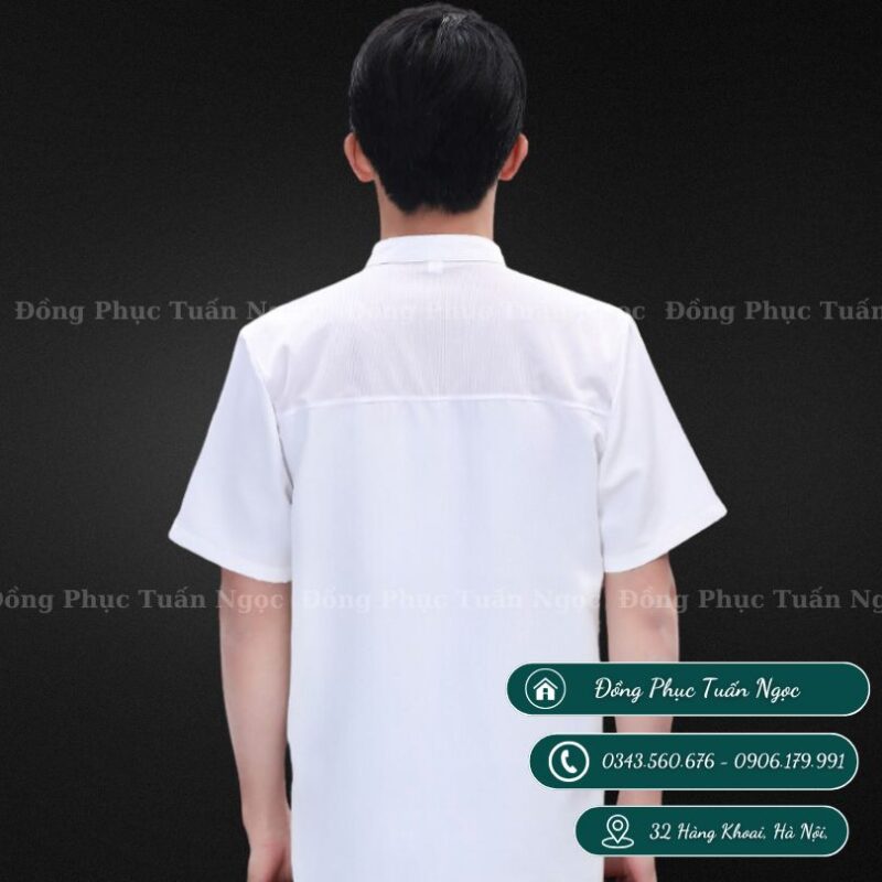 Áo bếp ngắn tay mẫu 30 - 5