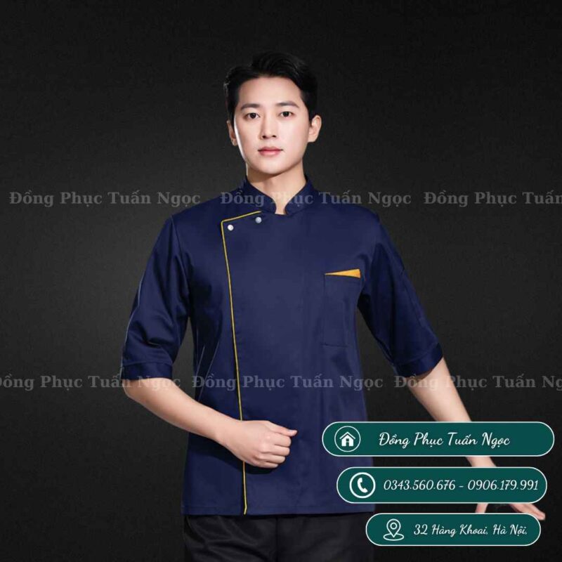 Áo bếp ngắn tay mẫu 22 - 3