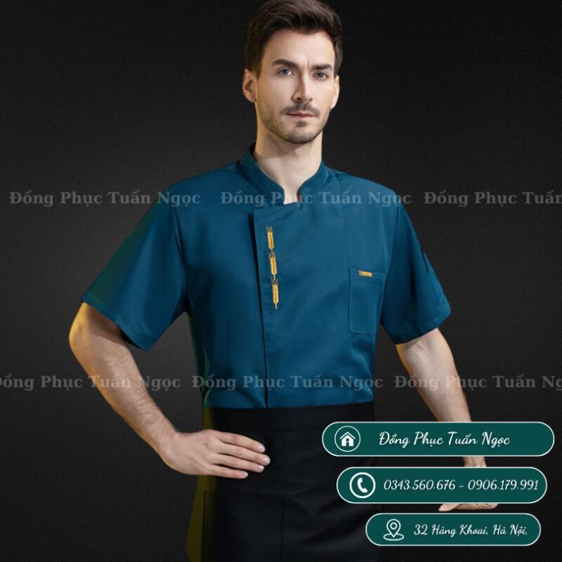 Áo bếp ngắn tay mẫu 30 - 1