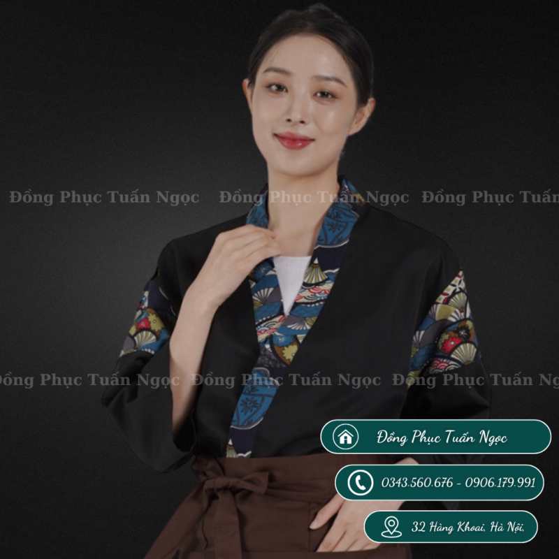 Áo bếp nhật tay lỡ mẫu 32 - 5