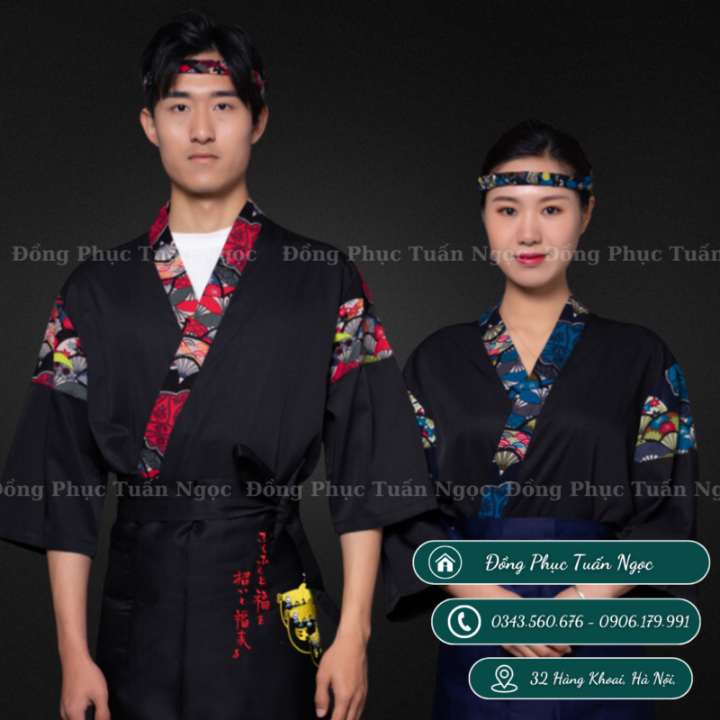 Áo bếp nhật tay lỡ mẫu 31- 3