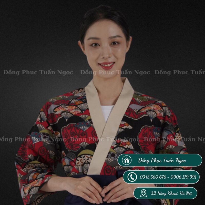 Áo bếp nhật tay lỡ mẫu 32 - 7