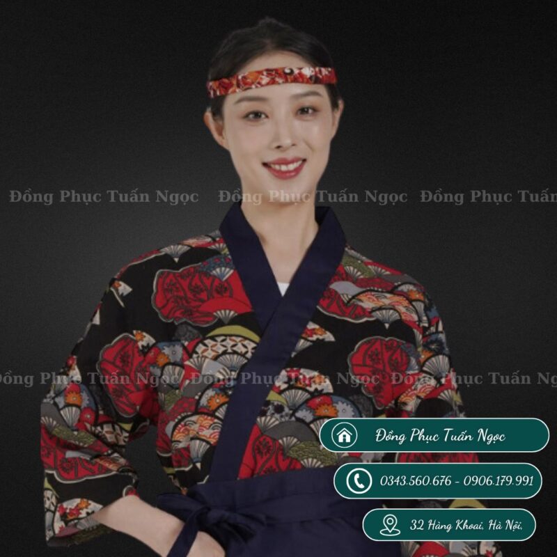 Áo bếp nhật tay lỡ mẫu 32 - 3