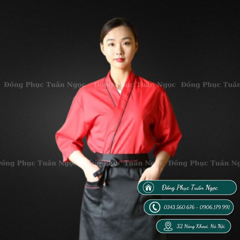 Áo bếp nhật tay lỡ mẫu 33 - 3