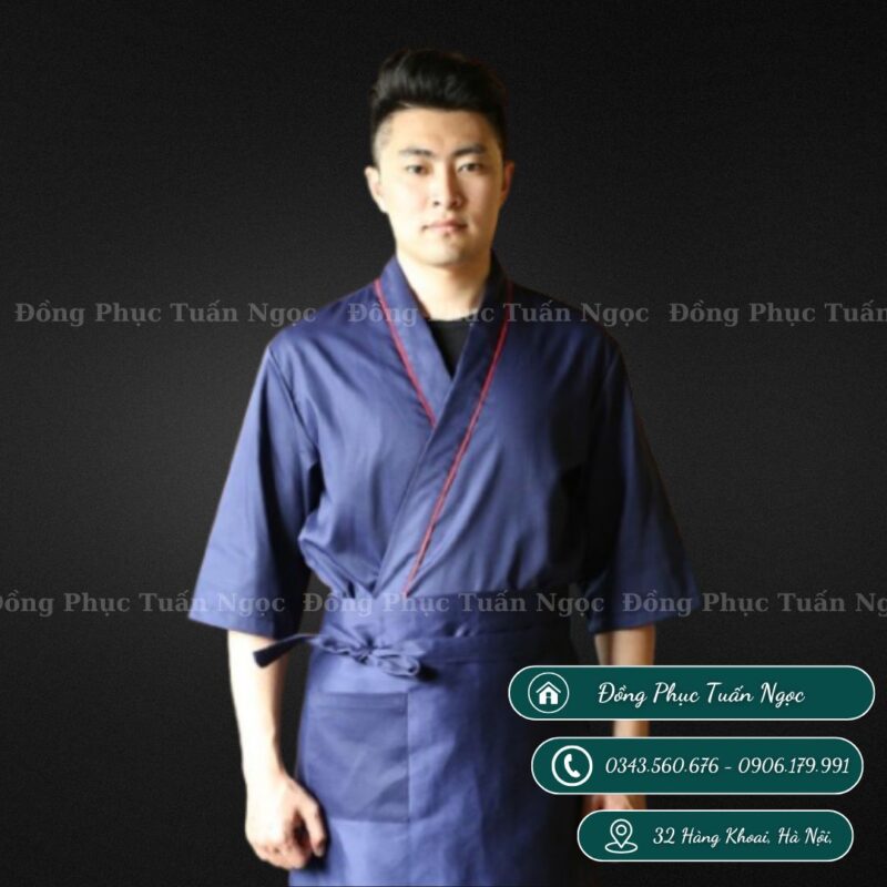 Áo bếp nhật tay lỡ mẫu 33 - 4