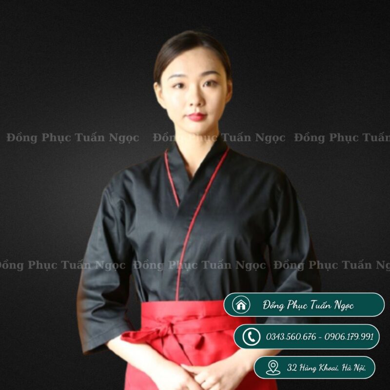 Áo bếp nhật tay lỡ mẫu 33 - 5