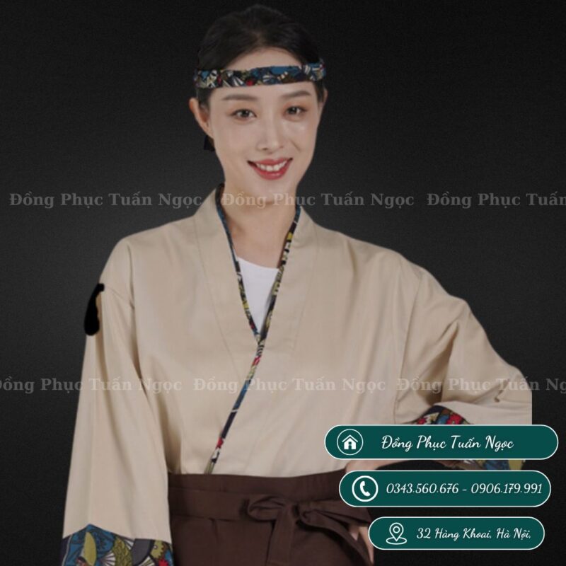 Áo bếp nhật tay lỡ mẫu 32 - 4