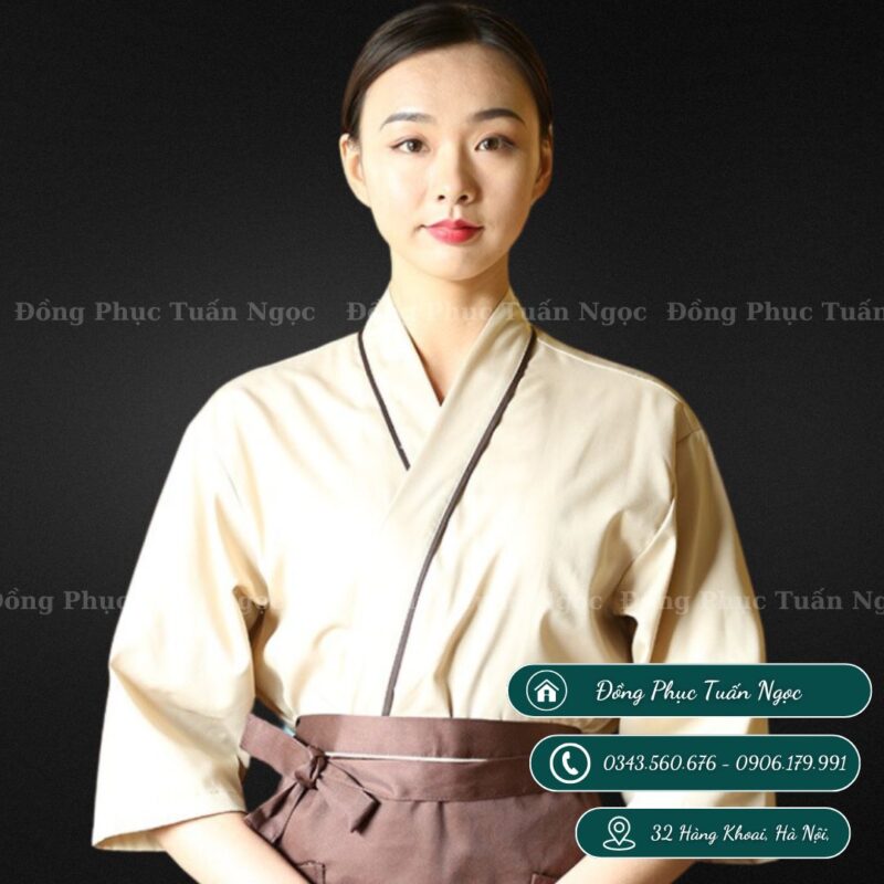 Áo bếp nhật tay lỡ mẫu 33 - 2