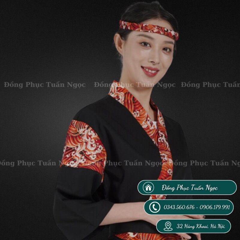 Áo bếp nhật tay lỡ mẫu 32 - 1