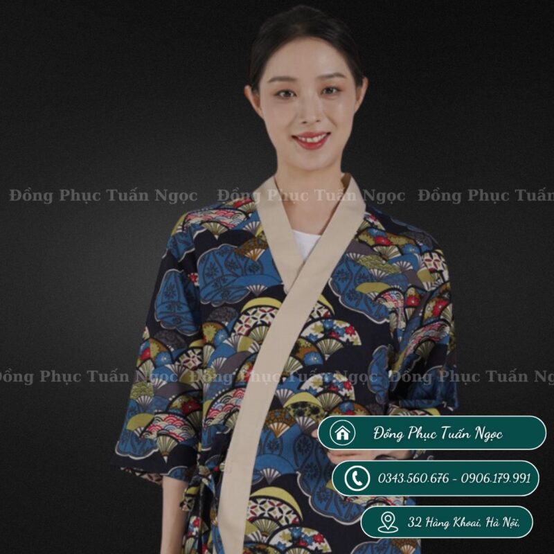 Áo bếp nhật tay lỡ mẫu 32 - 6