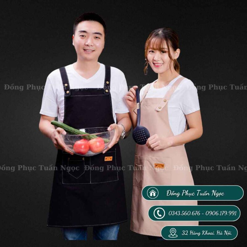 Tạp dề tàu khuy bấm mẫu 09 - 2